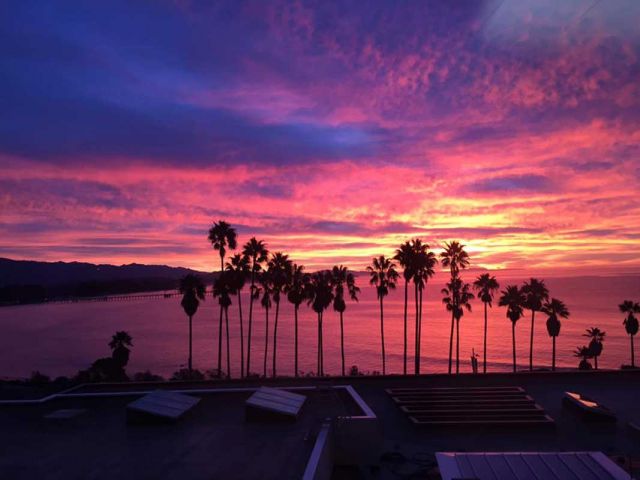 Sunrise as viewed from the Montell Labs